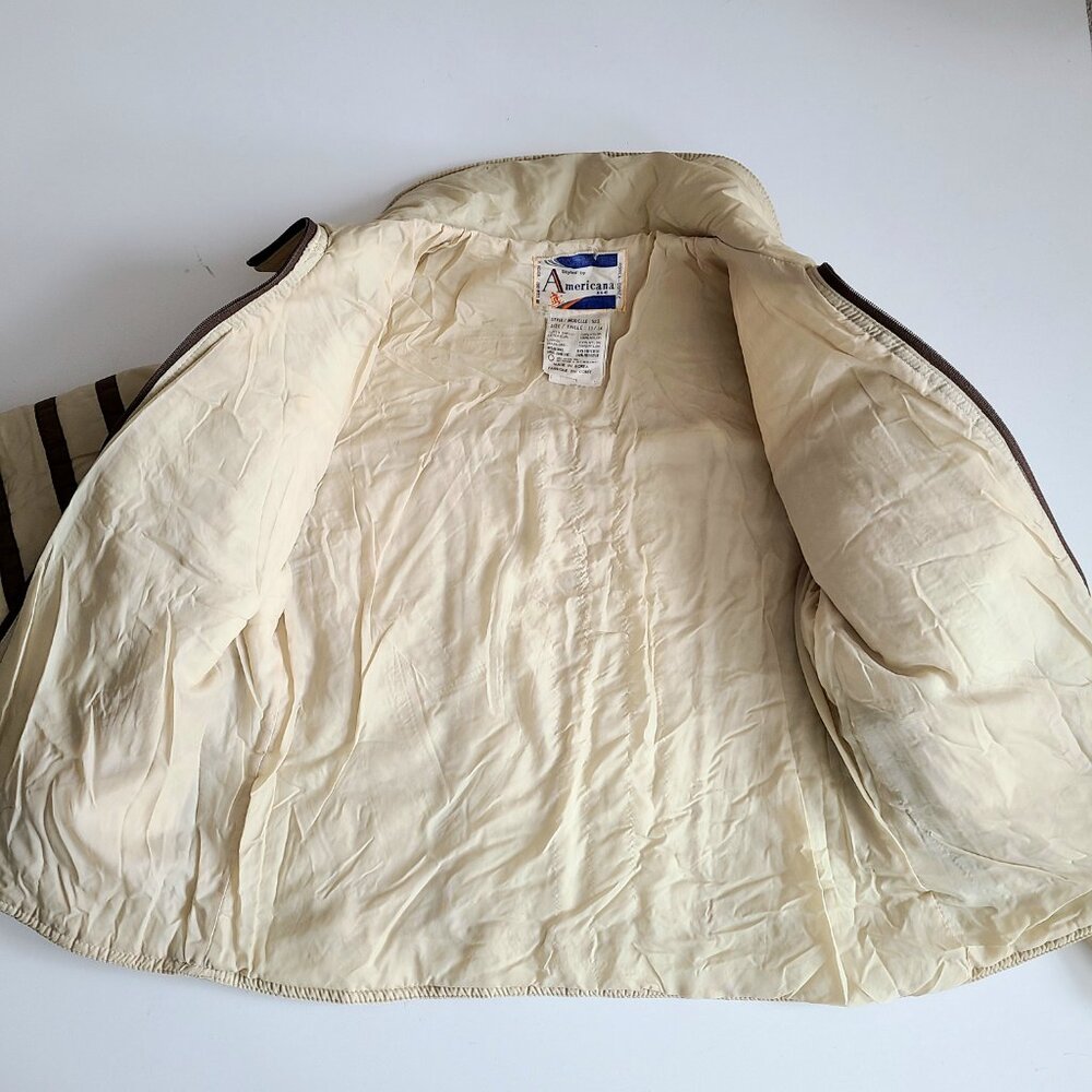Vintage Styled by Americana 1970s-1980s beige short unisex jacket. - Picture 8 of 13